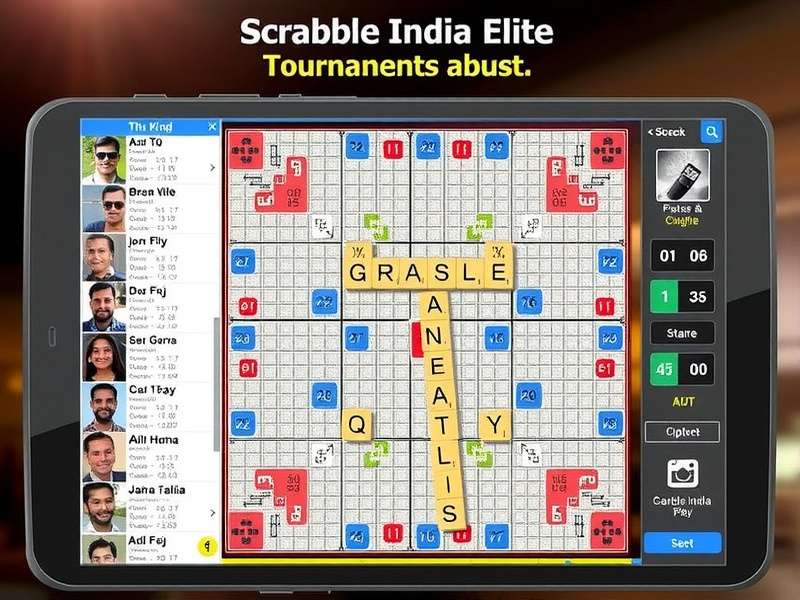 Regional Tournament Interface Scrabble India Elite Tournament Screen